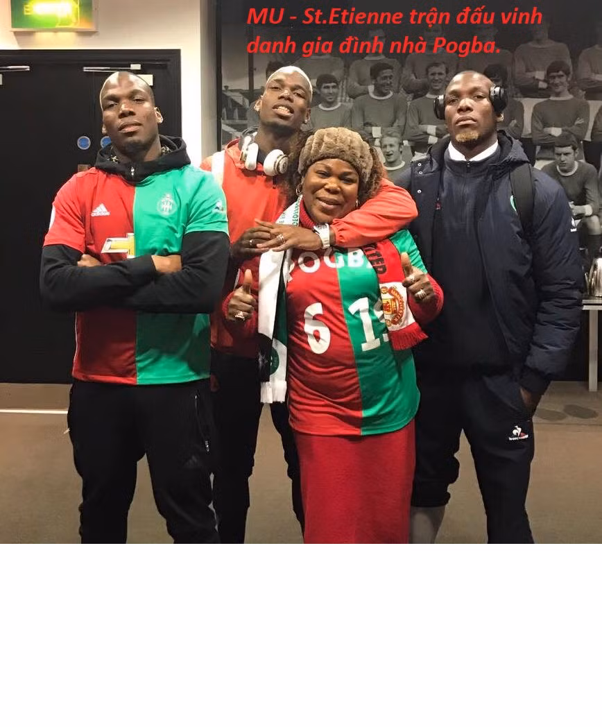 Để ghi nhớ cuộc đối đầu giữa Paul và Florentin gia đình nhà Pogba đã đến dự và mặc trên mình những chiếc áo hết sức đặc biệt.