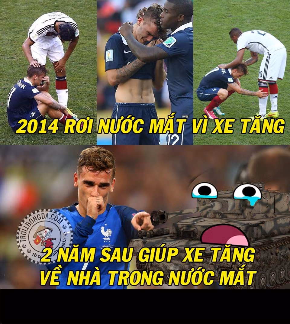 Cách đây 2 năm chính ĐT Đức của HLV Joachim Loew đã tiễn Antoine Griezmann về nước tại World Cup 2014. Hai năm sau, điều ngược lại đã xảy ra khi Antoine Griezmann là người tiễn Đức về nhà.