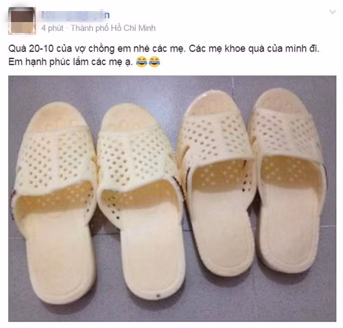 Khi các chị em khoe quà 20/10 được các ông chồng tặng.