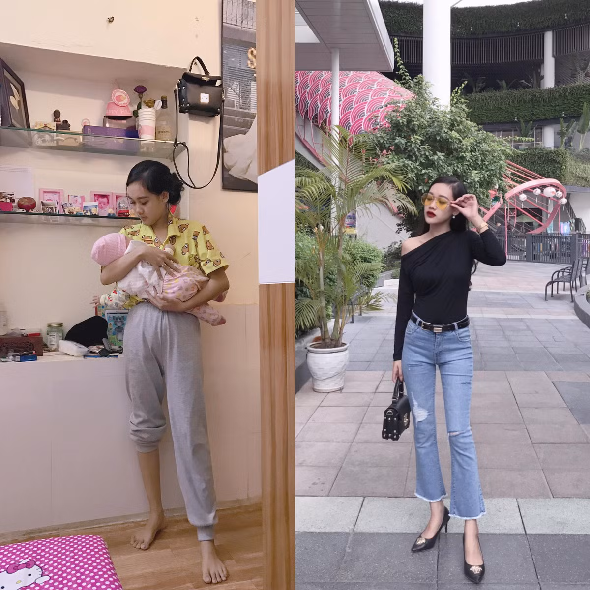 Phải công nhận rằng, lúc ở nhà và khi ra đường đi chơi, con gái thực sự cứ như 2 con người không hề liên quan gì đến nhau cả. Điều này được minh chứng bằng loạt ảnh hội chị em "biến hình" trước và trong Tết mới đây được dân mạng đăng tải.