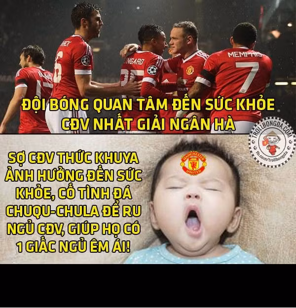 Chỉ vì quan tâm đến sức khỏe của các CĐV nhiệt thành mà Man United đã giúp NHM có một giấc ngủ êm ái.