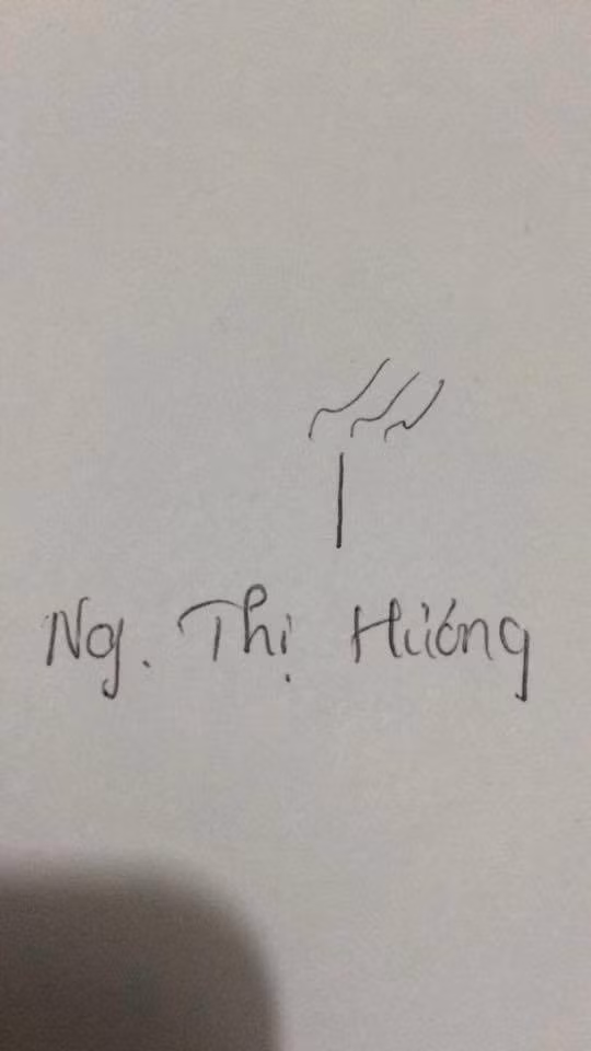 Nguyễn Thị Hương thì cây hương được người này đặt làm chữ kí bá đạo cho riêng mình.