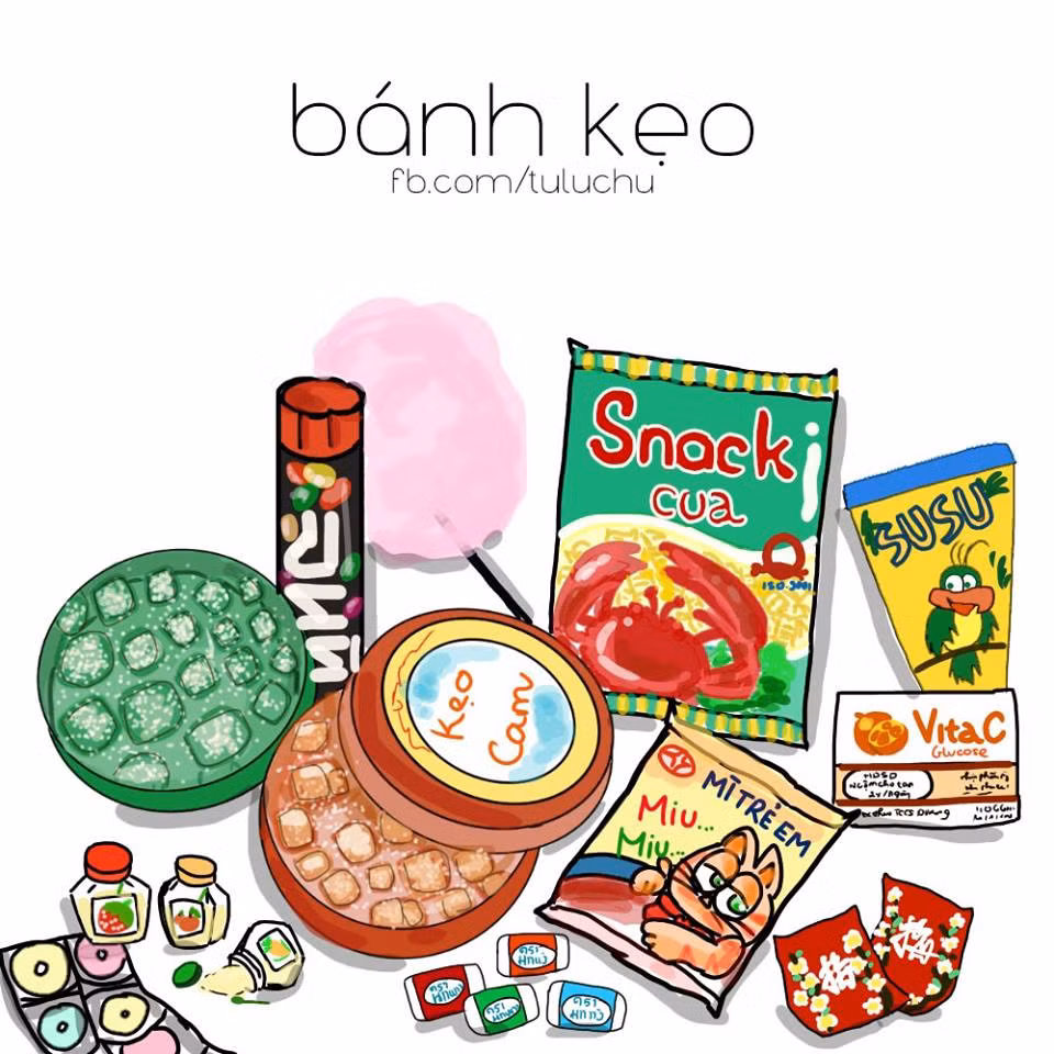 Chắc hẳn, nhiều người còn nhớ tới những món ăn vặt bá đạo như kẹo gôm, ô mai hoa đào hay mì trẻ em mà mỗi lần đi học về đều xin bố mẹ tiền để chạy sang cửa hàng tạp hóa gần nhà "tậu về".