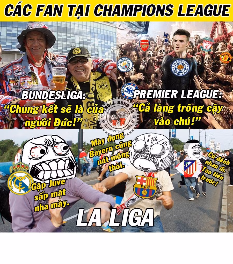 Khi các CLB dặn dò nhau trước vòng 1/8 UEFA Champions League 2016/2017.