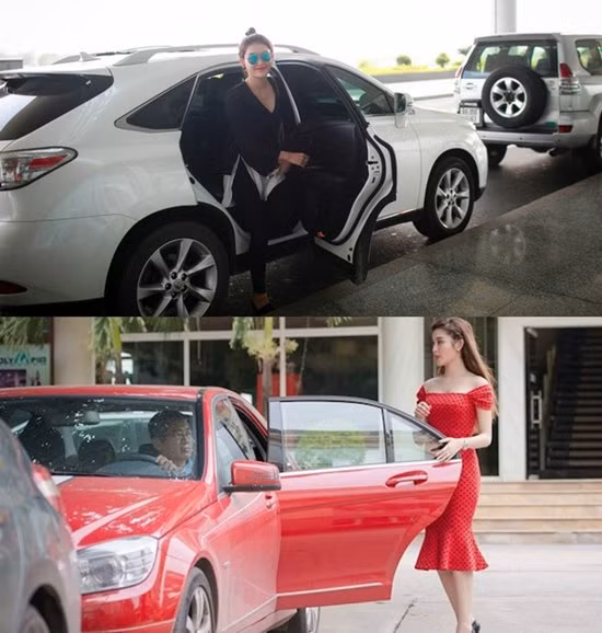 Trước đó, mọi việc đi lại của Huyền My thường là bằng taxi hoặc bố mẹ cô đưa đón trên chiếc Mercedes-Benz C-Class đời 2010.