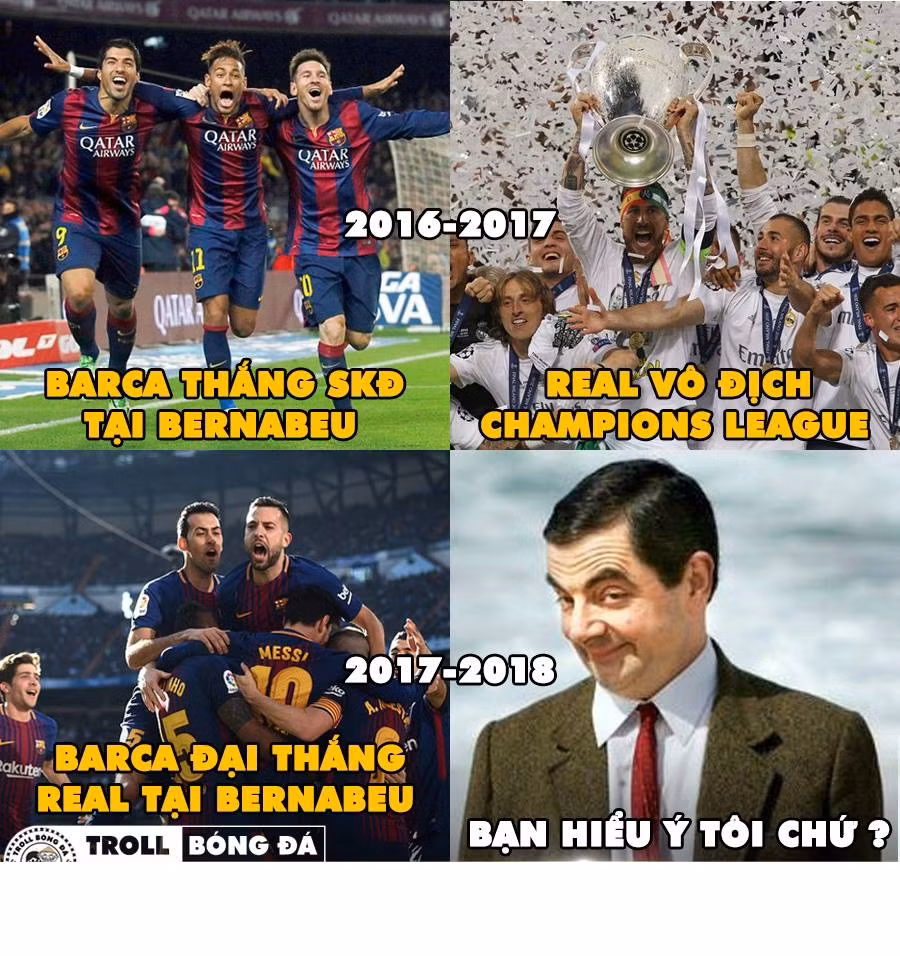 Sau trận thua muối mặt trước Barca, các fan Real vẫn còn níu giữ chút gì đó sĩ diện cho mình.