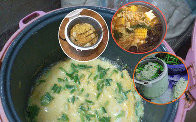 Nồi cơm điện là thứ không còn xa lạ với chúng ta. Có thể với nhiều người chiếc nồi cơm điện chỉ để sử dụng duy nhất đúng theo cái tên của nó là nấu cơm. Tuy nhiên, rơi vào hoàn cảnh thiếu các dụng cụ sinh hoạt như sinh viên thì mọi thứ đã trở nên vô cùng sáng tạo.
