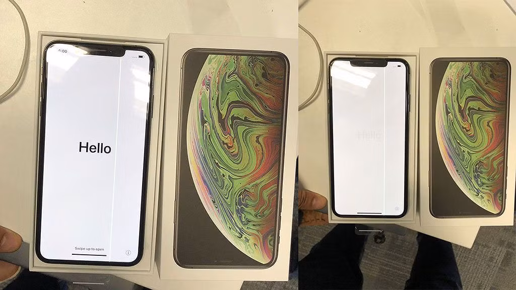 Giá hơn 2.000 USD, iPhone XS Max vừa mở hộp đã lỗi sọc màn hình Gia hon 2.000 USD, iPhone XS Max vua mo hop da loi soc man hinh