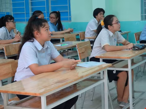 Các thí sinh đã sẵn sàng bước vào cuộc tranh tài để chiến đấu vào lớp 10 công lập.