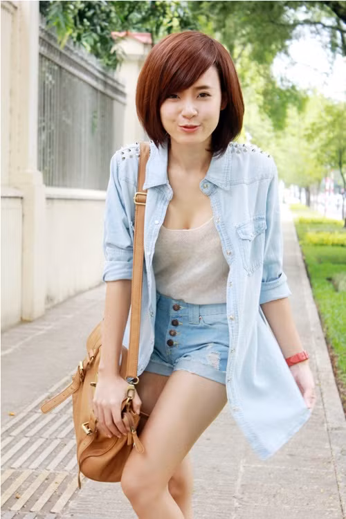 Mái tóc ngắn là hình ảnh quen thuộc của hot girl Việt - Midu.