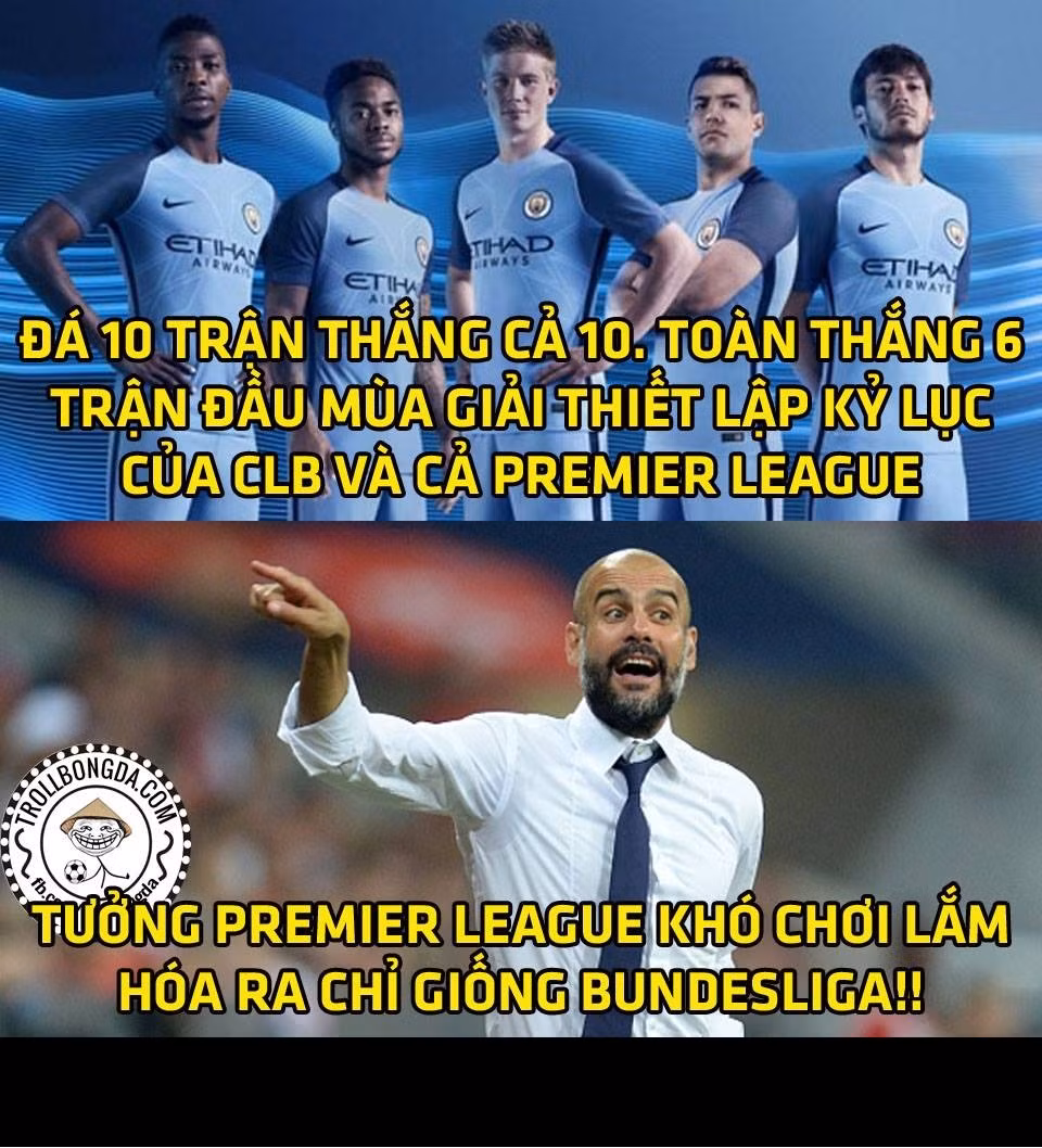 Với chiến thắng tuần qua trước Swansea, Man City đang thể hiện sự bá đạo của mình dưới bàn tay của Pep Guardiola.