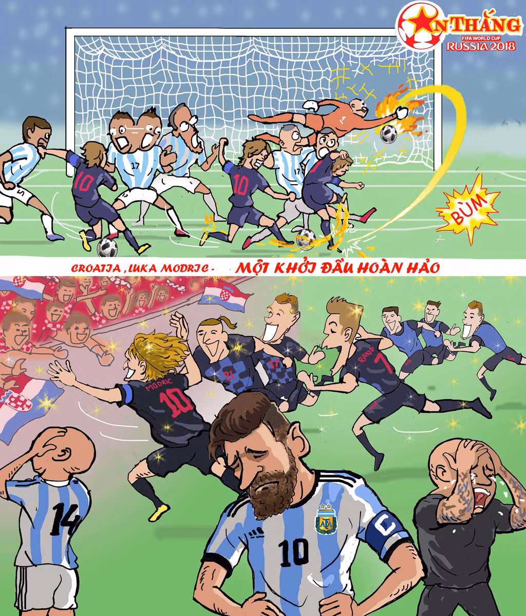 Bản lề cho ĐT Croatia tiến đến trận chung kết World Cup là chiến thắng 3-0 trước ứng cử viên chức vô địch Argentina. Điều khiến Luka Modric và các đồng đội thành công trong trận đấu này ngoài việc khóa chặt được Messi thì đó còn là việc họ thực hiện tốt việc chuyển hóa cơ hội thành bàn thắng. Trận thắng này đánh dấu hành trình vòng bảng đẹp như mơ của Croatia.