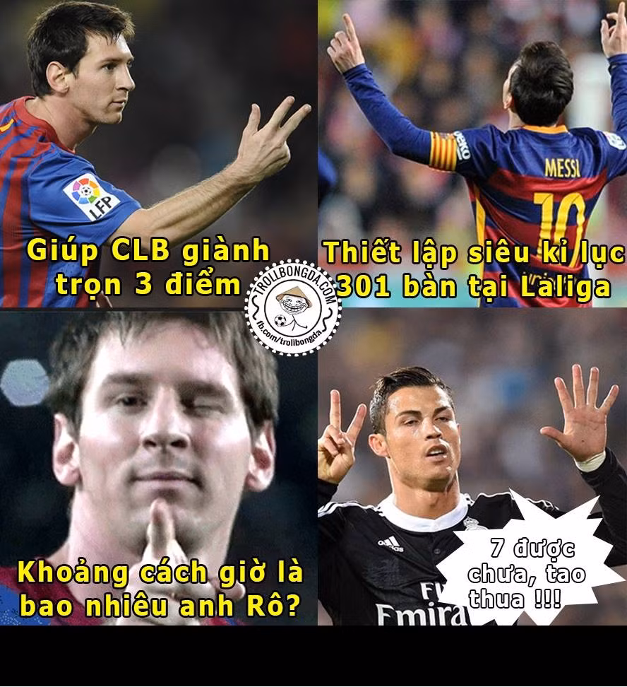 Dù thăng hoa tới đâu nhưng Cris Ronaldo vẫn không thể vui mừng khi bên cạnh anh, Messi vẫn đang âm thầm bỏ xa siêu sao người Bồ Đào Nha trong khâu ghi bàn.