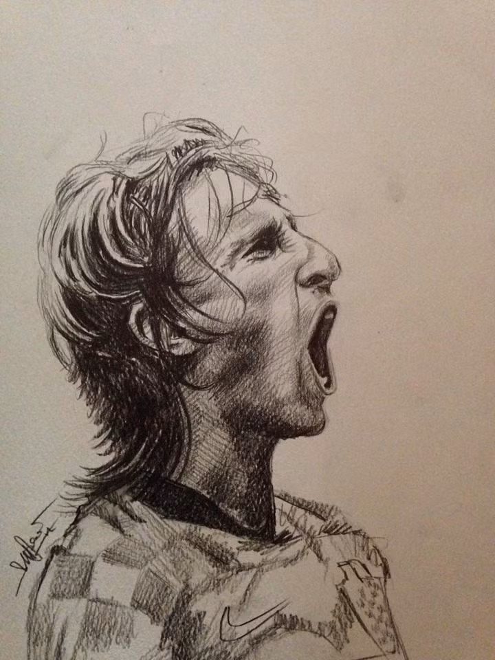 Bức vẽ cầu thủ xuất sắc nhất World Cup 2018 - Luka Modric của ĐT Croatia được Minh Đức thể hiện khá đẹp và nhận được sự thích thú của cộng đồng mạng.