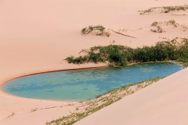 Với những đồi cát Sơn Hải, bạn sẽ khó có thể tượng tưởng nổi vẻ đẹp vùng cát bay nối dài vùng biển xinh đẹp Ninh Thuận.