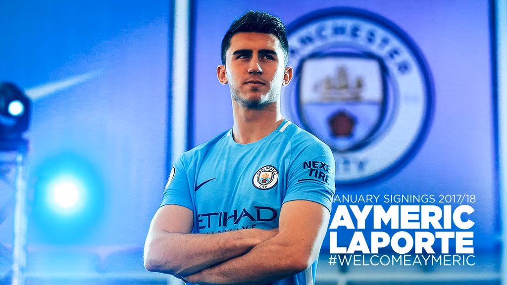 Man City đã hoàn tất thương vụ lịch sử với Aymeric Laporte, trong những giờ cuối thị trường chuyển nhượng mùa Đông. Ảnh: Manchester Evening News
