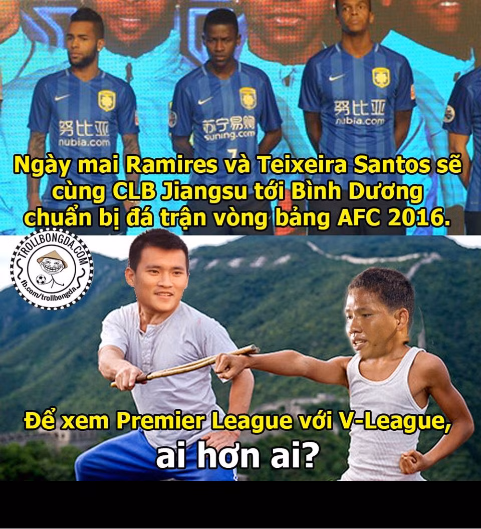 Sắp tới CLB Jiangsu sẽ mang rất nhiều ngôi sao nổi tiếng thế giới như Ramires hay Teixeira Santos sang Việt Nam để đấu với B.Bình Dương tại AFC Champions League 2016.