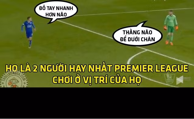 Jamie Vardy và David De Gea là hai cầu thủ xuất sắc nhất ở ngoại hạng Anh.