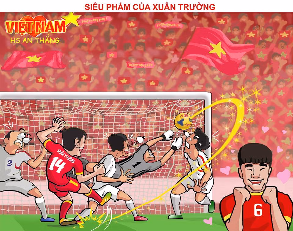 Không chỉ kiến tạo, Xuân Trường còn tự mình ghi bàn trong chiến thắng 5-2 của các cầu thủ ĐT Việt Nam trước ĐT CHDCND Triều Tiên.