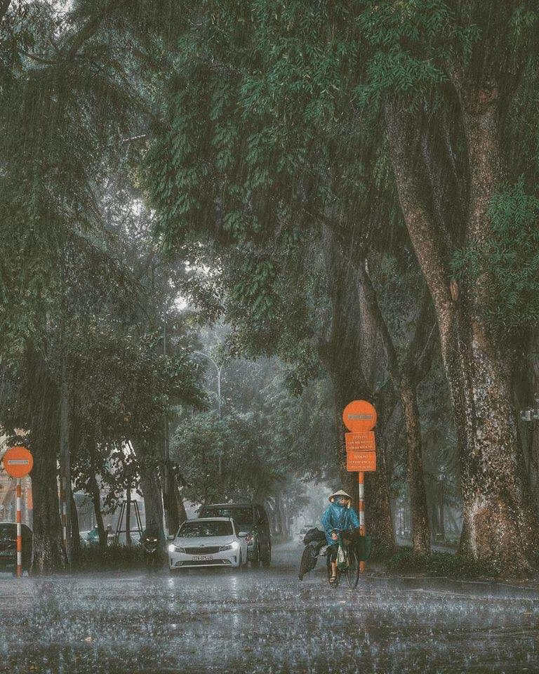 Những cơn mưa mùa thu của Hà Nội không lâu nhưng cũng đủ để làm cho không khí thủ đô nhẹ nhàng và dễ thở hơn.