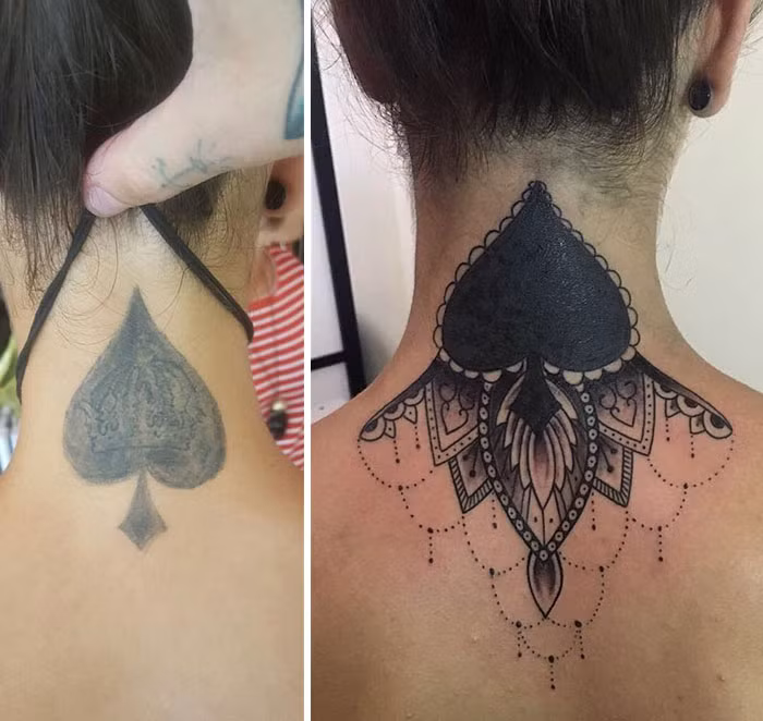 Trước đây, nhiều người thích thú với những hình xăm đen. Nhưng qua một thời gian, trào lưu xăm này trở nên kém thẩm mỹ. Nhưng khi được "độ" thêm những họa tiết chấm li ti chúng lại trở nên tinh tế.