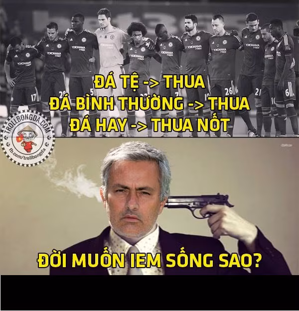 Mọi thứ dường như đang chống lại Chelsea và Mourinho. Dù có đá ra sao thì vận đen vẫn đeo bám họ.
