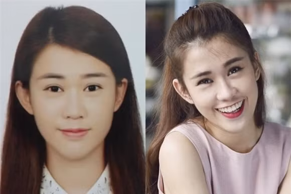 .Hot girl Ngọc Thảo trang điểm nhẹ, để tóc suôn dài giản dị khi chụp ảnh thẻ.