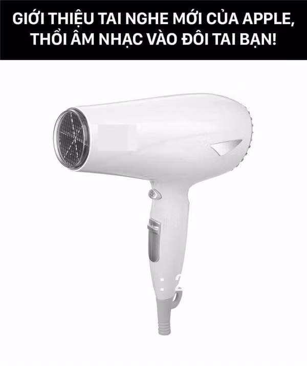 Nhiều người ví chiếc tai nghe vừa được Apple trình làng chẳng khác gì chiếc máy sấy.