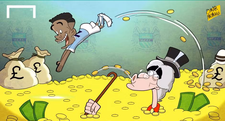 Raheem Sterling đang bơi trong tiền khi đến Man City.