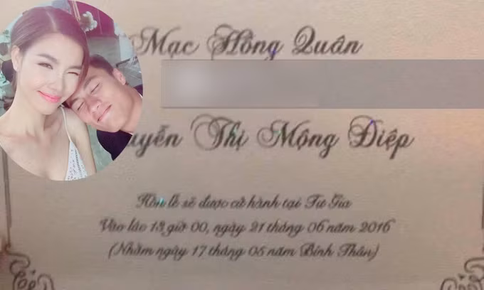 Cụ thể trên tấm thiệp cưới của Mạc Hồng Quân và Kỳ Hân ghi rõ đám cưới sẽ được tổ chức tại tư gia vào hồi 13h00 ngày 21/6 tới đây. Cũng theo những cư dân mạng thì cánh thiệp hồng của cặp đôi này đã được gửi tới bạn bè thân thiết của cả hai bên.