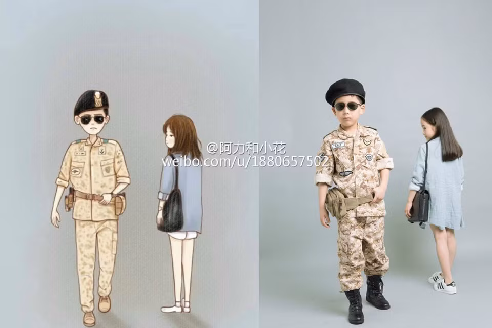 Ngoài ra, bộ ảnh này còn thu hút được sự chú ý của dân mạng còn bằng sự đáng yêu và dễ thương của hai nhân vật chính.