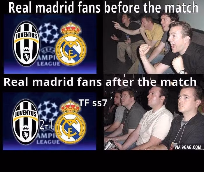 Cảm xúc của fan Real Madrid trước và sau trận đấu.