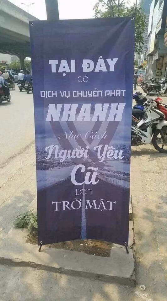 Chuyển phát nhanh như người yêu cũ trở mạnh thì quả thật vô cùng bá đạo.