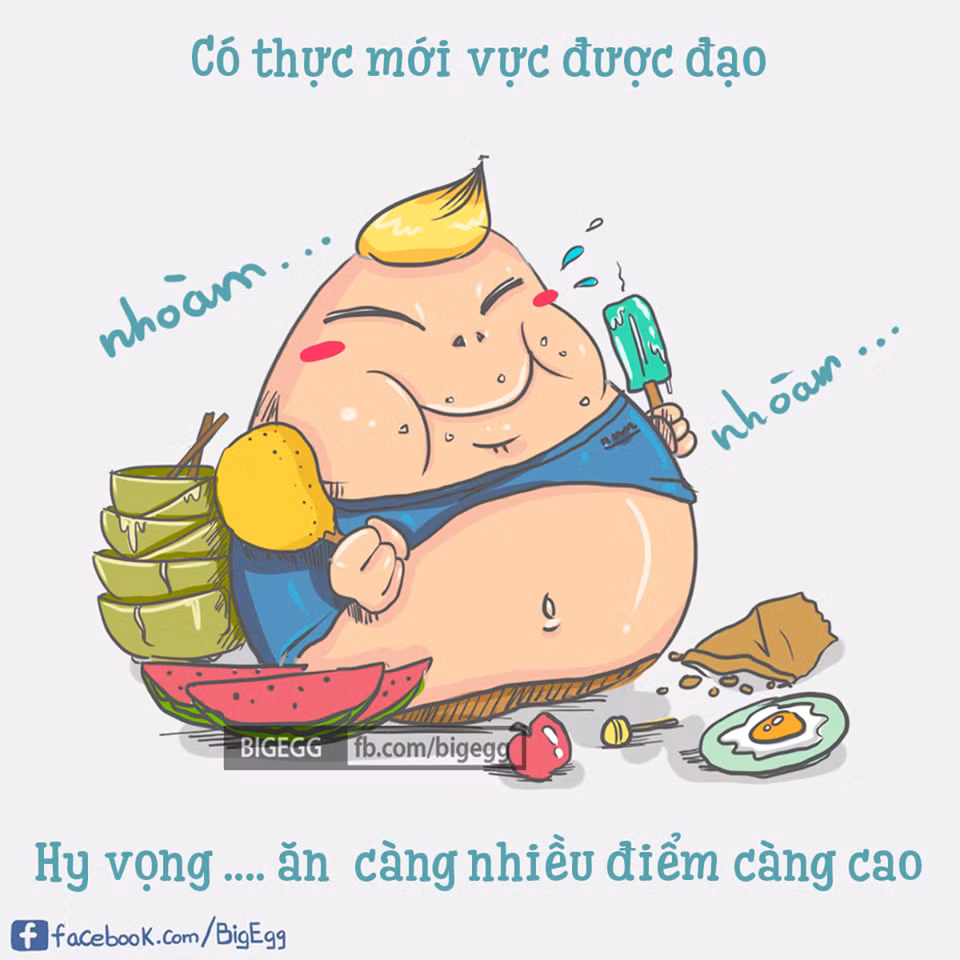 Bé bự BigEgg áp dụng câu "có thực mới vực được đạo" theo cách của riêng mình.