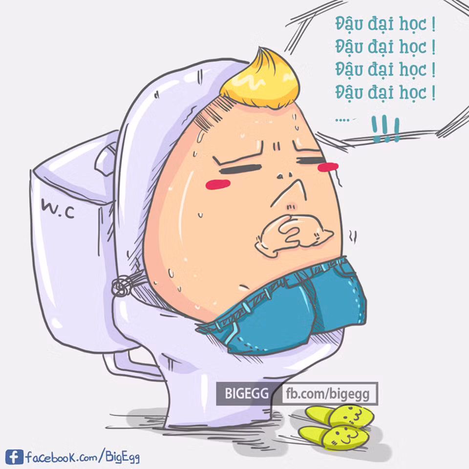 Ngay cả ngồi trong nhà vệ sinh cũng cầu khấn.