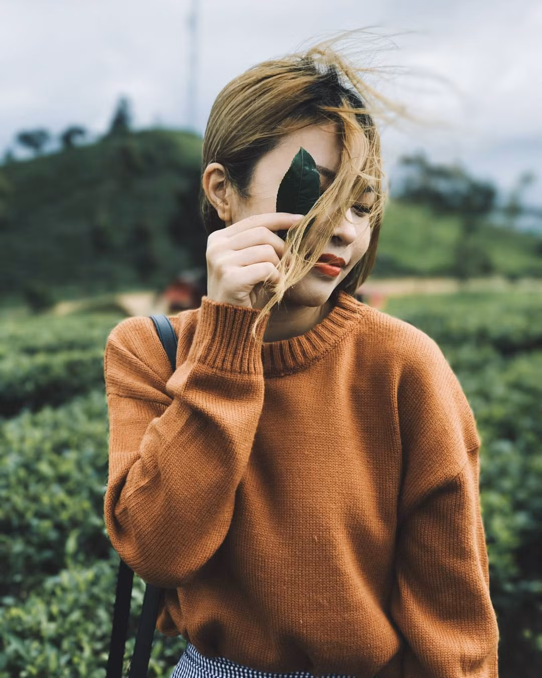 Đứng từ đồi chè hướng tầm mắt ra xa, du khách như bị "mất hồn" trong tích tắc bởi sắc xanh tươi rói của lá chè, mênh mông bạt ngàn và đâu đó còn thoang thoảng hương thơm của lá chè.