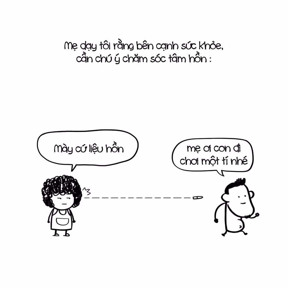 Dặn dò con từng li từng tí.