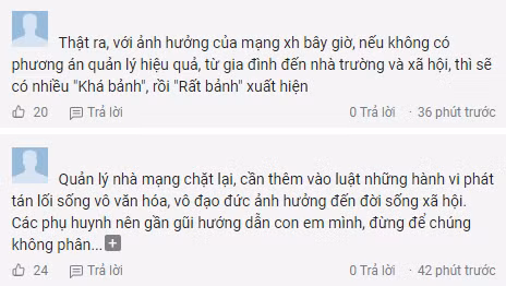 Thông tin, Khá Bảnh bị tạm giữ được phát ra, dân mạng đã đưa ra nhiều ý kiến. Đa phần CĐM đều cho rằng việc một tên giang hồ từng vào tù ra tội như Khá bị bắt là điều đương nhiên. Tuy nhiên, thứ mà nhân vật mạng này để lại đó là 1 lứa fan thần tượng mù quáng mà đa phần trong số này đều là các trẻ ở tuổi vị thành niên.