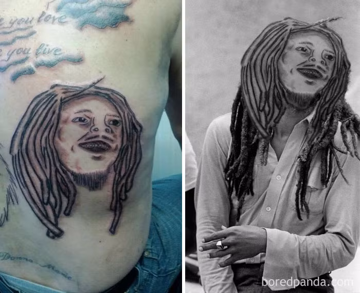 Chắc hẳn vua cướp biển vùng Caribe - Jack Sparrow sẽ rất phiền lòng và buồn bã khi hình ảnh oai dũng của mình bị xăm lỗi.