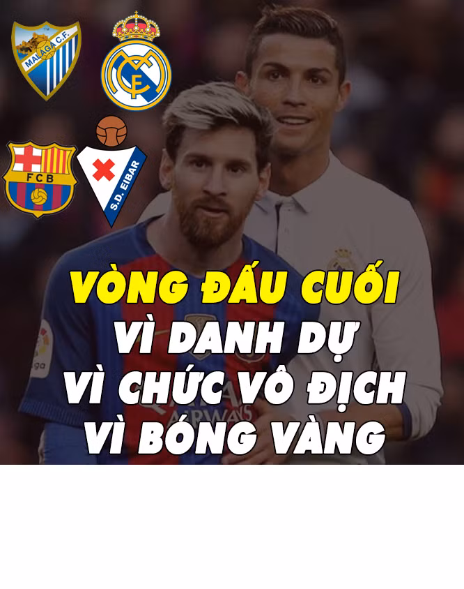 Ở Anh cuộc đua top 4 hết sức nóng bỏng, còn ở Tây Ban Nha, ở vòng đấu cuối, chức vô địch giữa Barca và Real Madrid là điều được mọi người chú ý.