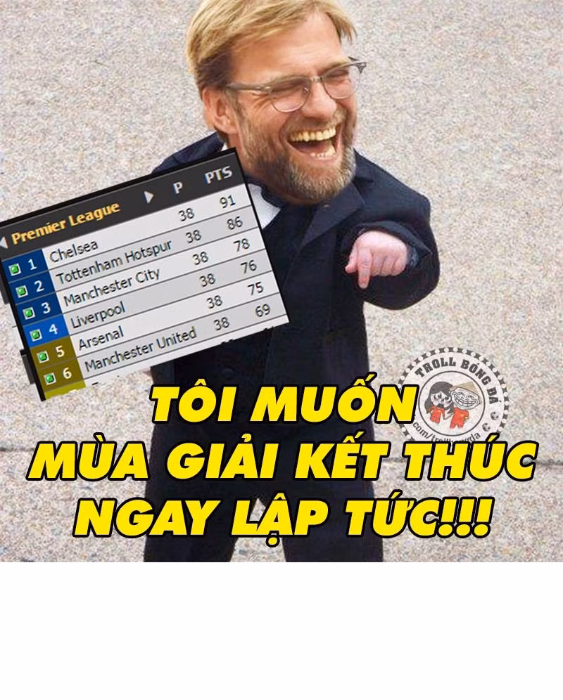 Trước vòng đấu cuối, điều ước của HLV Klopp của Liverpool đó là mùa giải này sẽ chấm dứt ở vòng 37.