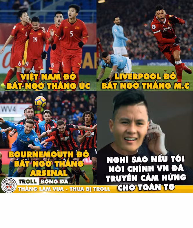 Chính U23 Việt Nam đã truyền cảm hứng cho các đội bóng mặc áo màu đỏ cuối tuần qua trỗi dậy mạnh mẽ. Ảnh sử dụng trong bài: Facebook Troll Bóng Đá.