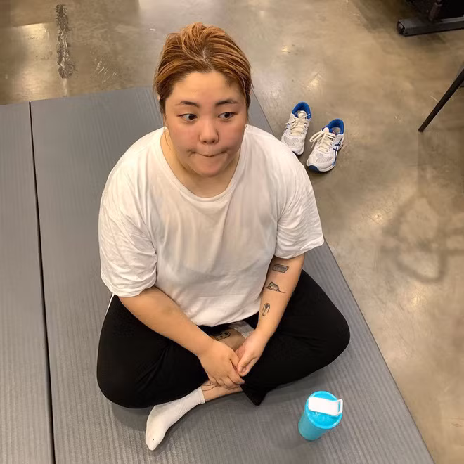 Hình ảnh khi giảm được 25kg được Soo Bin đăng tải trên trang cá nhân làm nhiều người bất ngờ.
