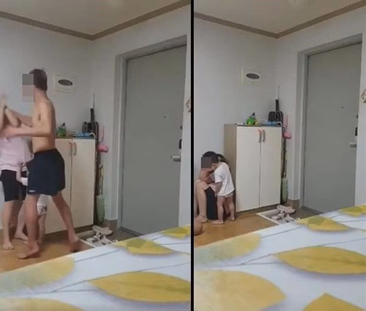 Dan mang phan no voi clip chong Han Quoc danh vo Viet gay xuong truoc mat con