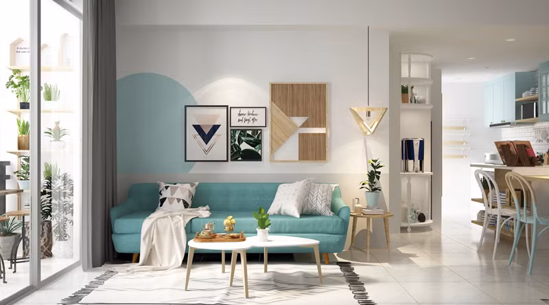 Xua tan nắng nóng với nội thất màu xanh ngọc Xua tan nang nong voi noi that mau xanh ngoc