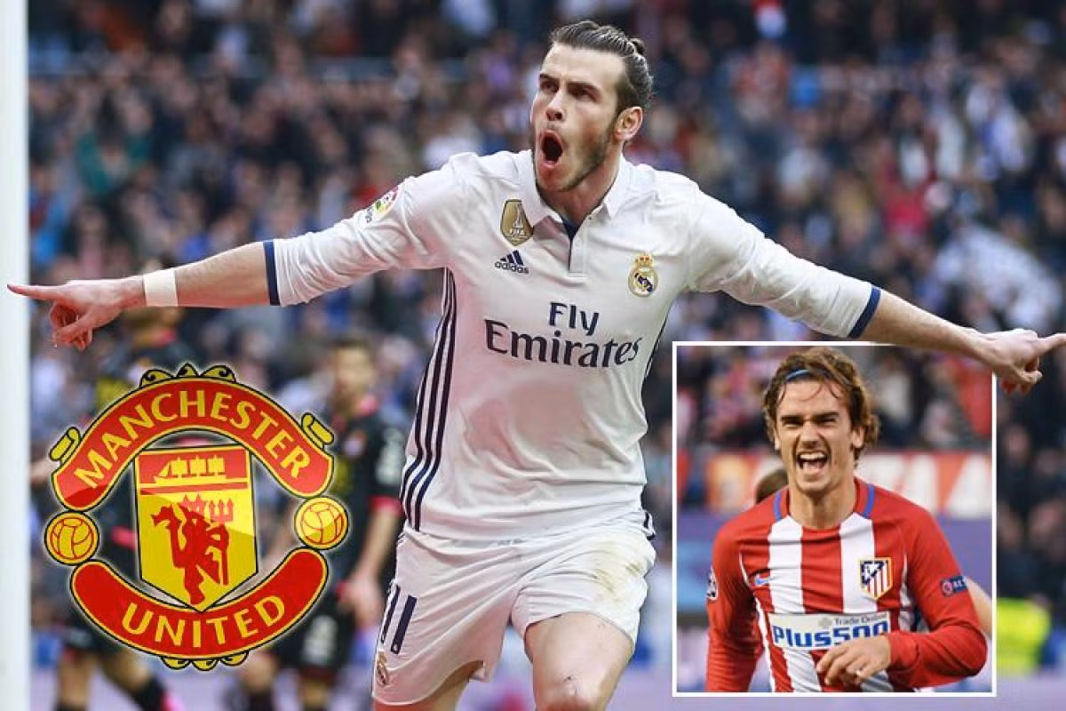 M.U ôm mộng cuỗm cả Bale và Griezmann: Theo thông tin chuyển nhượng cầu thủ từ tờ Manchester Evening News đưa tin, Ban lãnh đạo M.U thực sự muốn đưa cả Antoine Griezmann và Gareth Bale về sân Old Trafford. Họ tin rằng, thành công về mặt thương mại từ thương vụ Paul Pogba và Romelu Lukaku sẽ góp phần lớn giúp họ theo đuổi 2 mục tiêu hàng đầu nói trên. Ảnh: Manchester Evening News