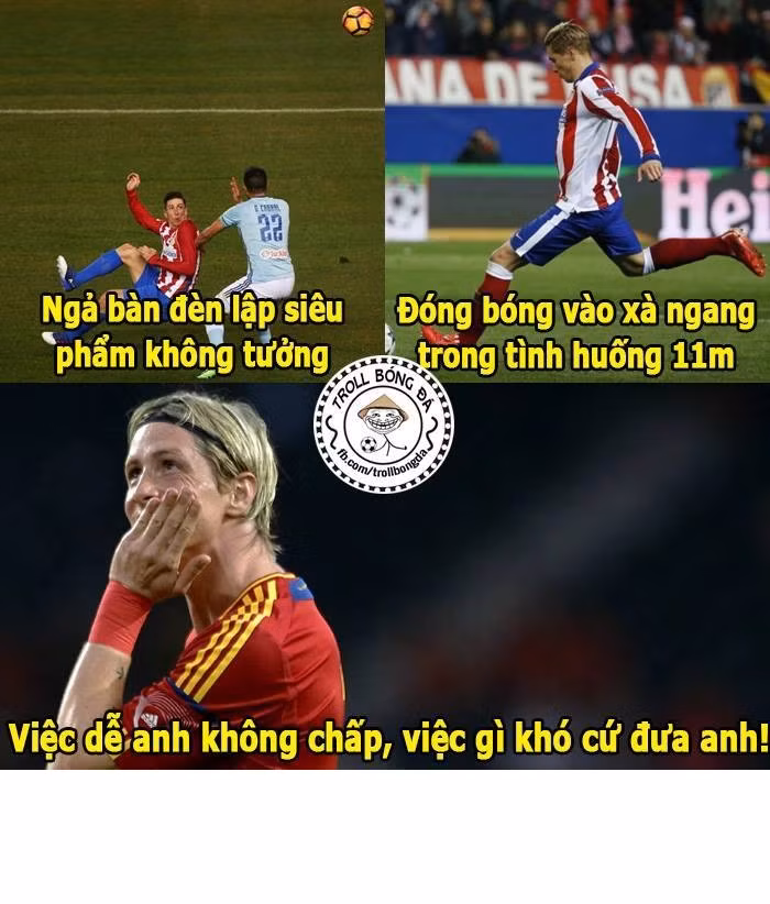 Torres là một cầu thủ đặc biệt với những bàn thắng hết sức đặc biệt, khó như ngả người móc bóng, cứa lòng góc chết anh đều làm được, nhưng đệm bóng vào khung thành trống thì cầu thủ người Tây Ban Nha lại liên tục thất bại.