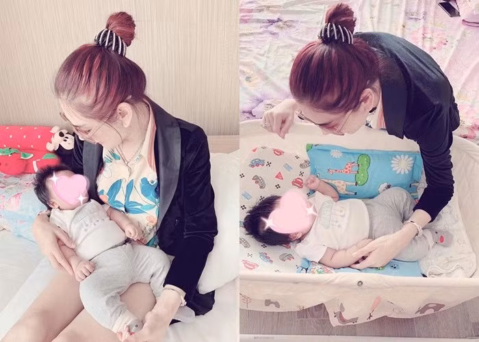 Lam Khanh Chi khoe anh con ra doi nho mang thai ho