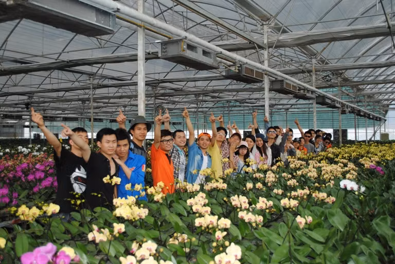Vườn hoa nhiệt đới Mộc Châu là địa điểm lý thú dành cho các bạn thích ngắm những loài hoa sắc màu. Được thành lập năm 2005, vườn ươm hoa này không chỉ phục vụ du lịch mà còn dùng để sản xuất, kinh doanh.