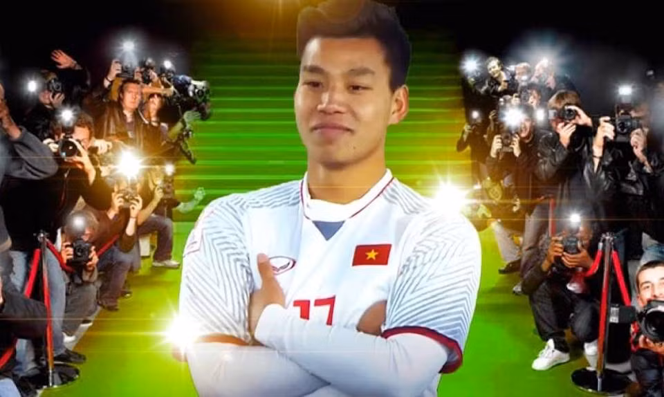 Văn Thanh không chỉ nổi bật bởi sự xông xáo và những đường bóng kĩ thuật mà cầu thủ của HAGL còn ghi điểm bằng khuôn mặt điển trai và mạnh mẽ của mình.